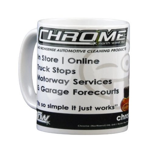 "Advert" Chrome Ceramic Mug x6